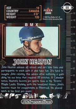 2000 Fleer Adrenaline #69 John Heaton Back